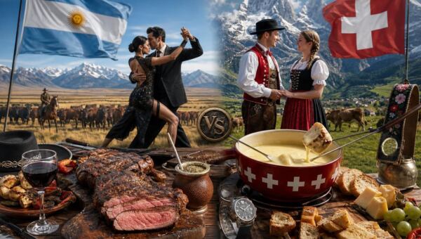 Argentinsko vs Švýcarsko: Souboj kultur a chutí