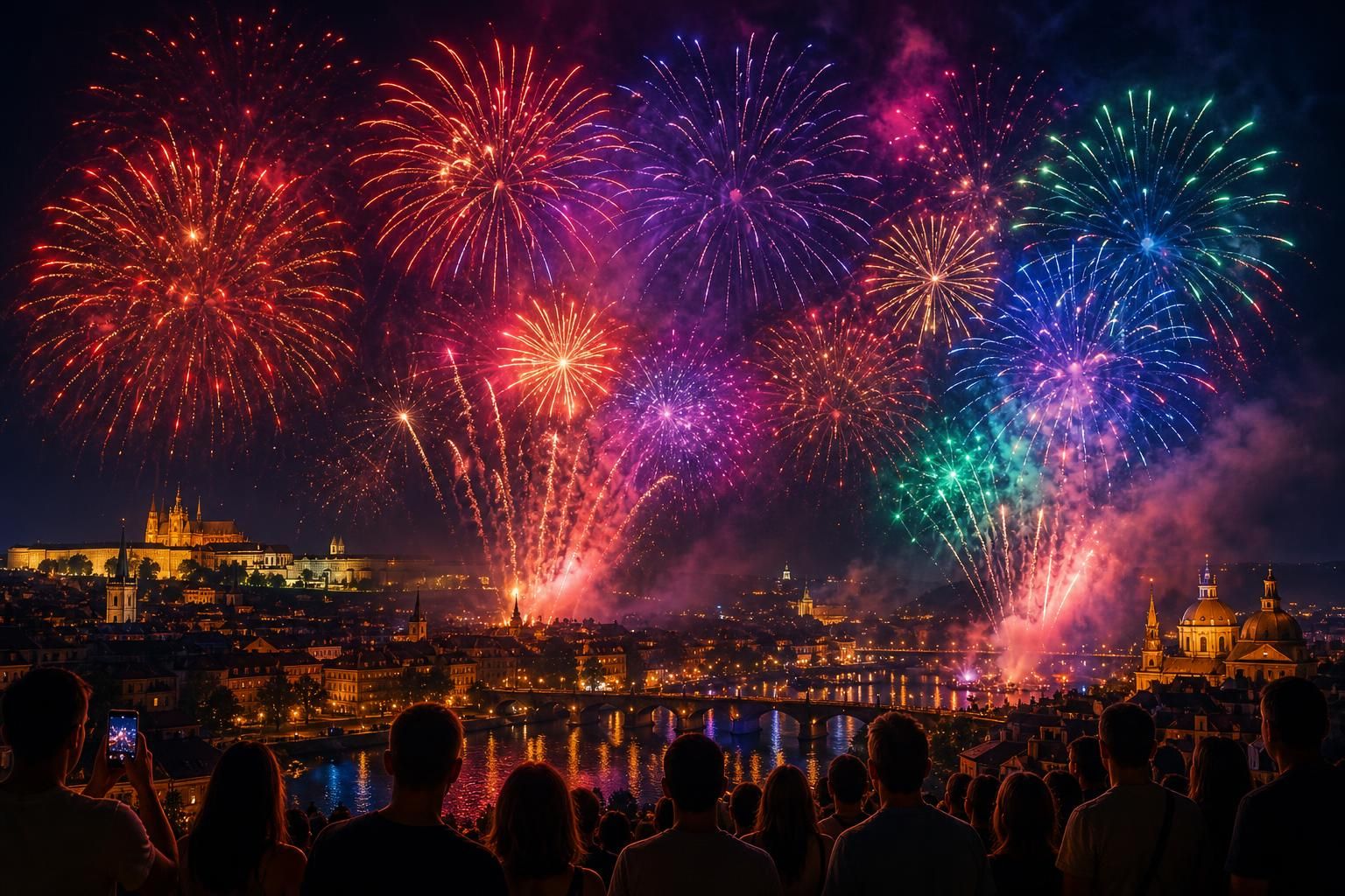 zažijte ohňostroj 13. července 2026, oslavu léta plnou pestrobarevných světel a magické atmosféry.