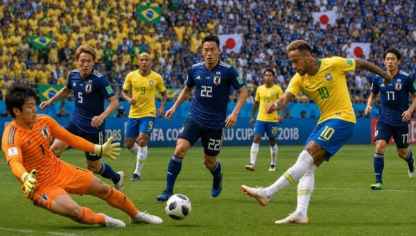 Souboj gigantů: Brazílie vs Japonsko na fotbalovém trávníku