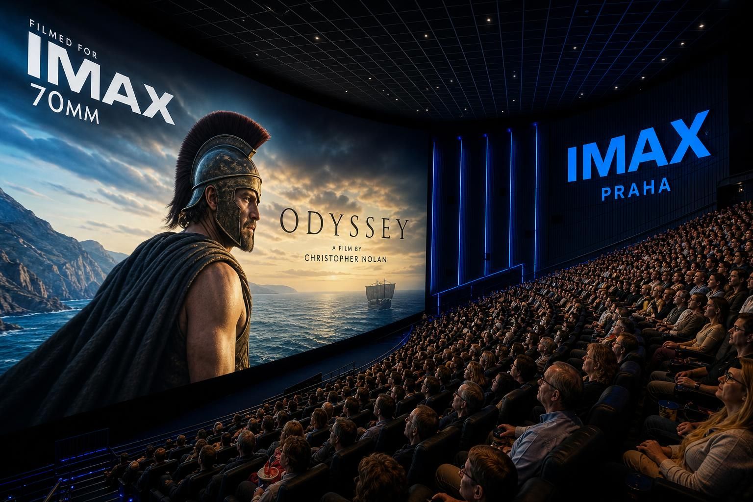 výjimečný 70mm imax v praze přitahuje tisíce evropanů na nolanovu 'odysseu', nabízející nezapomenutelný filmový zážitek v srdci evropy.