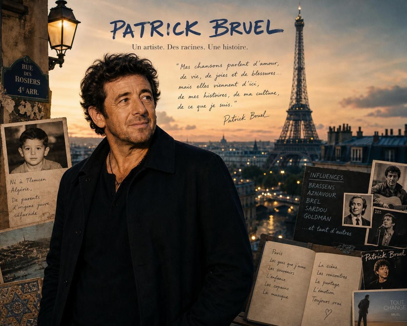objevte život a kariéru patricka bruela, ikony francouzské hudby a filmu, jeho největší hity a filmové role.
