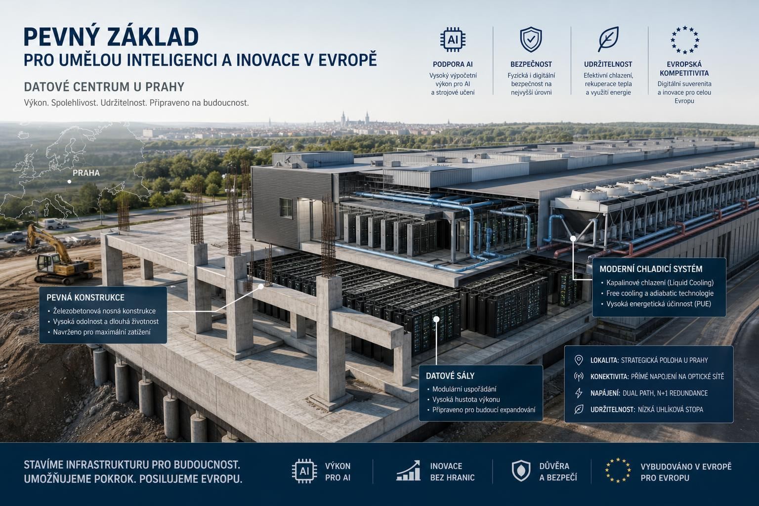 skanska objevuje pevný základ umělé inteligence v evropě, posiluje inovace a technologický pokrok pro lepší budoucnost.