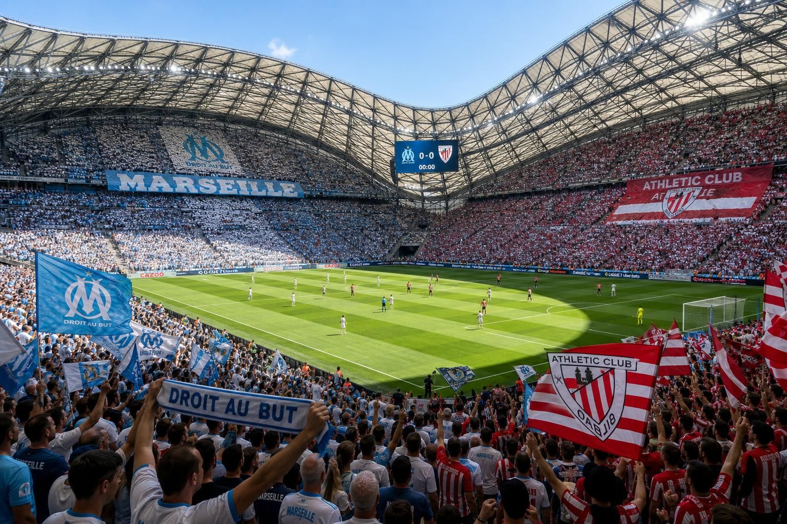 sledujte napínavý zápas mezi marseille a athletic bilbao, kde se utkávají dva fotbaloví giganti v boji o vítězství.