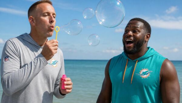 Jeff Hafley z týmu Dolphins odhaluje tajemství techniky foukání bublin s Josh Mo…