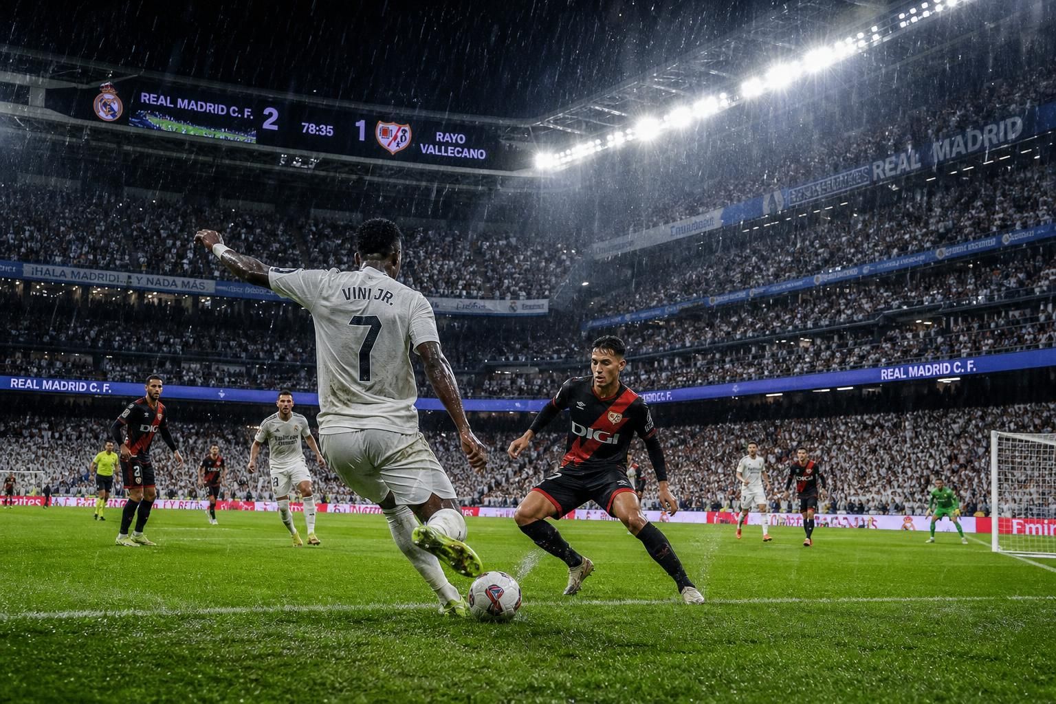 sledujte napínavý zápas mezi realem madrid a rayem, kde se střetnou fotbaloví titáni v nezapomenutelném boji o vítězství na trávníku.