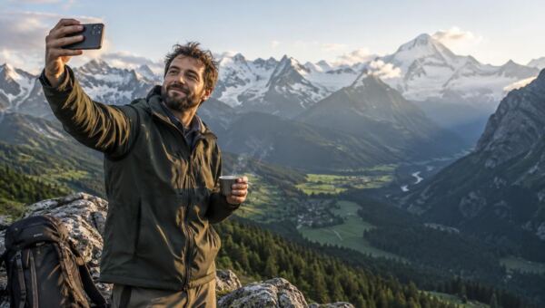 Putování Alpami: káva, cigarety a selfie