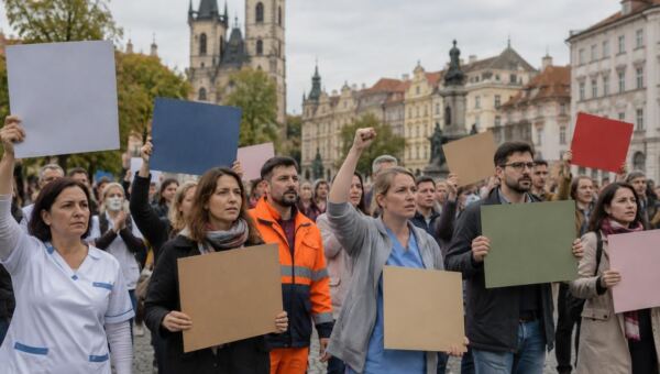 Stávka ve veřejném sektoru: zaměstnanci veřejných služeb protestují